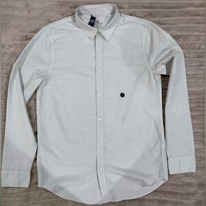 Hollister Men's White Button-Down Shirt